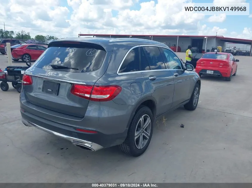 2019 Mercedes-Benz Glc 300 VIN: WDC0G4JB8KV149968 Lot: 40379031