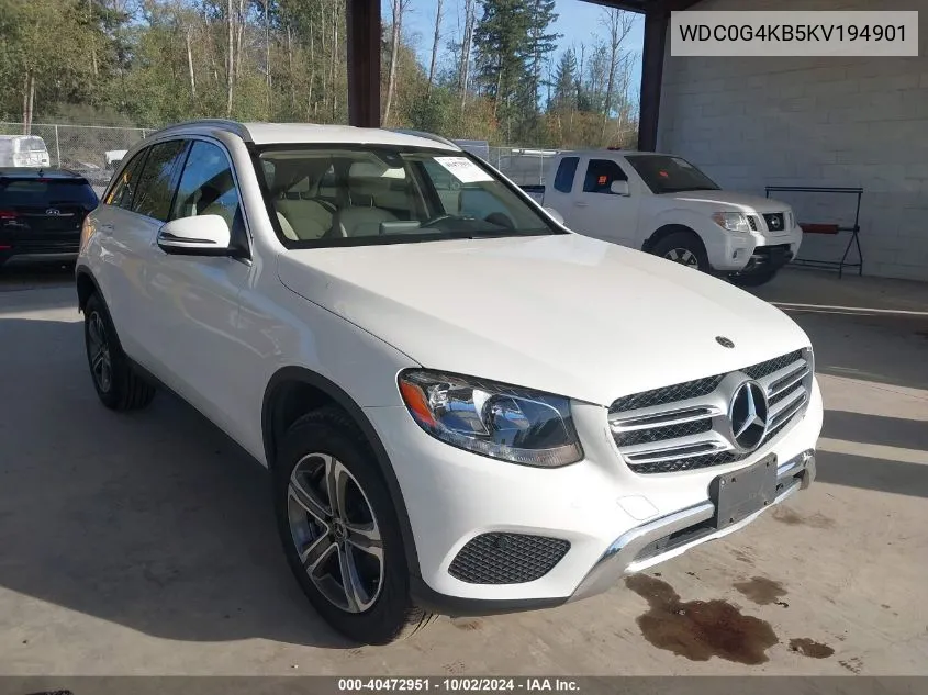 2019 Mercedes-Benz Glc 300 4Matic VIN: WDC0G4KB5KV194901 Lot: 40472951