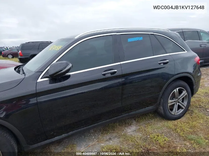 2019 Mercedes-Benz Glc 300 VIN: WDC0G4JB1KV127648 Lot: 40489887