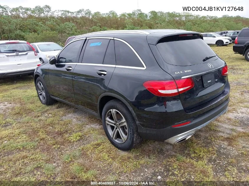 2019 Mercedes-Benz Glc 300 VIN: WDC0G4JB1KV127648 Lot: 40489887