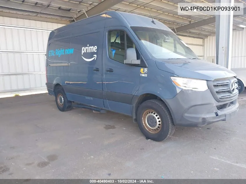 2019 Mercedes-Benz Sprinter 2500 High Roof V6/Standard Roof V6 VIN: WD4PF0CD1KP093901 Lot: 40490403