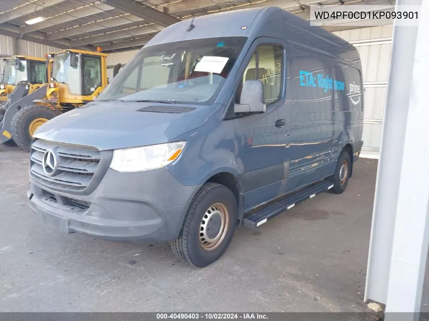 2019 Mercedes-Benz Sprinter 2500 High Roof V6/Standard Roof V6 VIN: WD4PF0CD1KP093901 Lot: 40490403