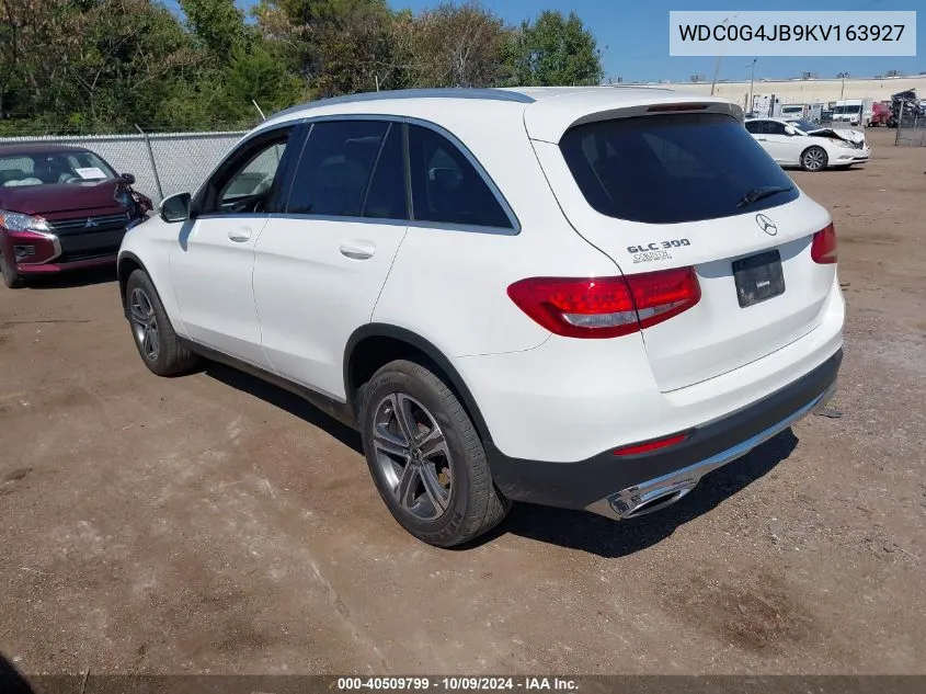 2019 Mercedes-Benz Glc 300 VIN: WDC0G4JB9KV163927 Lot: 40509799