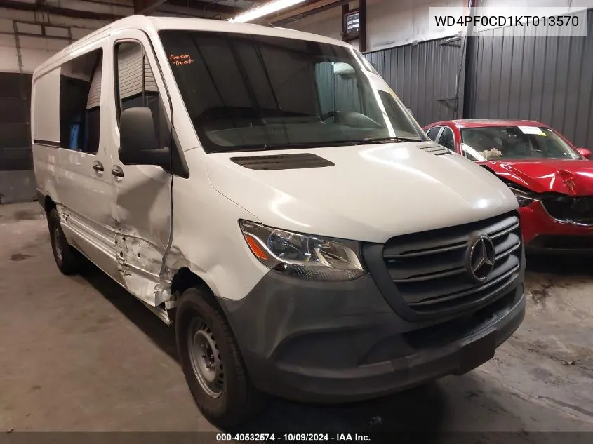 2019 Mercedes-Benz Sprinter 2500 High Roof V6/Standard Roof V6 VIN: WD4PF0CD1KT013570 Lot: 40532574