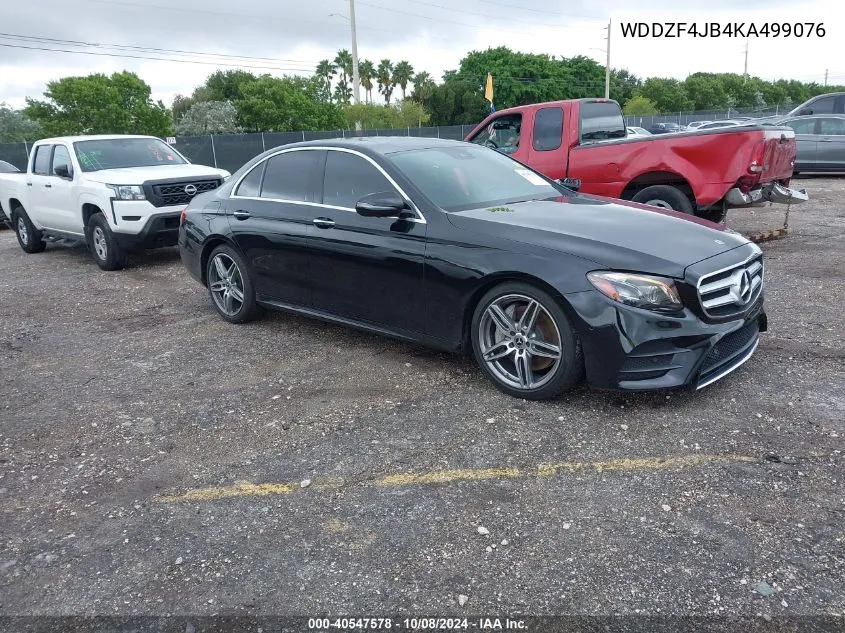 2019 Mercedes-Benz E 300 VIN: WDDZF4JB4KA499076 Lot: 40547578