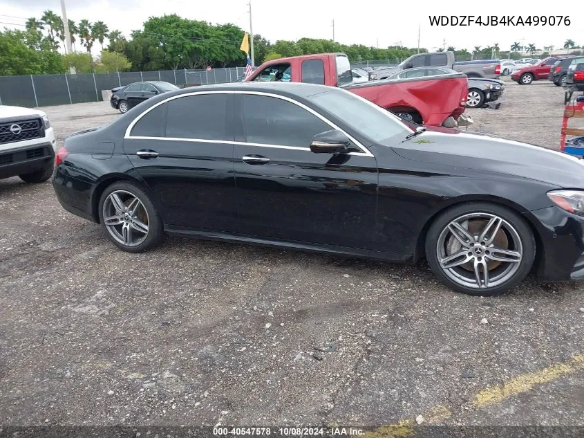 2019 Mercedes-Benz E 300 VIN: WDDZF4JB4KA499076 Lot: 40547578