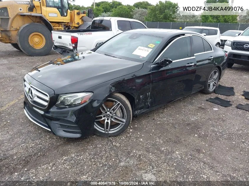 2019 Mercedes-Benz E 300 VIN: WDDZF4JB4KA499076 Lot: 40547578