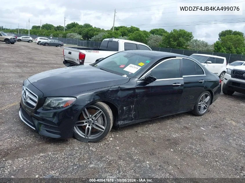 2019 Mercedes-Benz E 300 VIN: WDDZF4JB4KA499076 Lot: 40547578