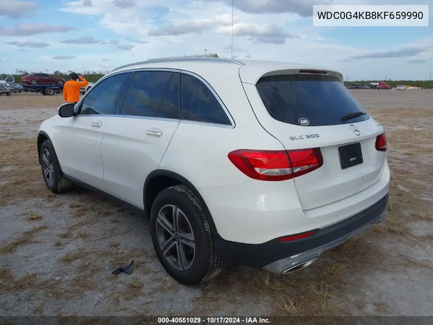 2019 Mercedes-Benz Glc 300 4Matic VIN: WDC0G4KB8KF659990 Lot: 40551029