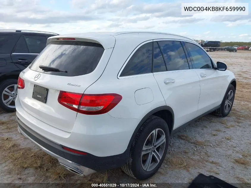 2019 Mercedes-Benz Glc 300 4Matic VIN: WDC0G4KB8KF659990 Lot: 40551029