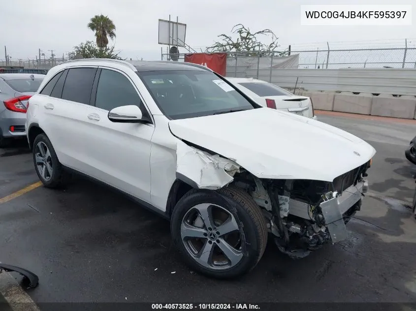 2019 Mercedes-Benz Glc 300 VIN: WDC0G4JB4KF595397 Lot: 40573525