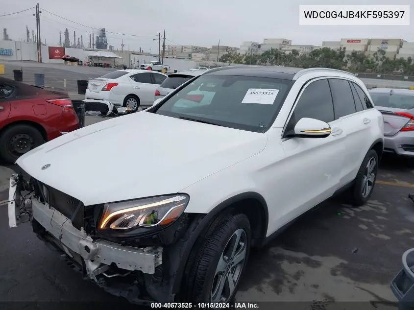 2019 Mercedes-Benz Glc 300 VIN: WDC0G4JB4KF595397 Lot: 40573525