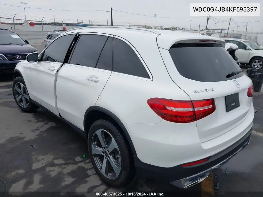 2019 Mercedes-Benz Glc 300 VIN: WDC0G4JB4KF595397 Lot: 40573525