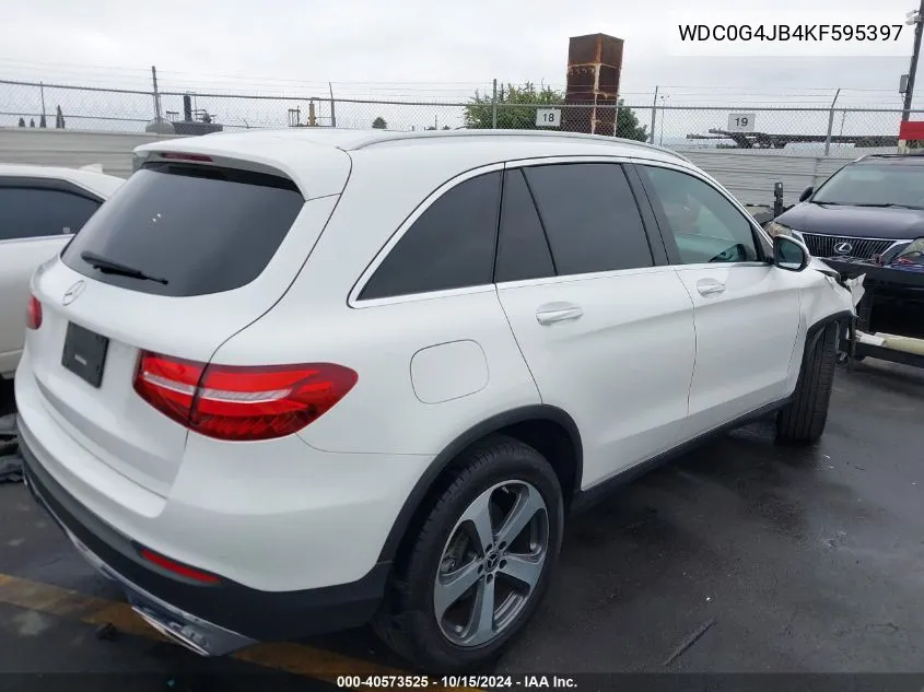 2019 Mercedes-Benz Glc 300 VIN: WDC0G4JB4KF595397 Lot: 40573525