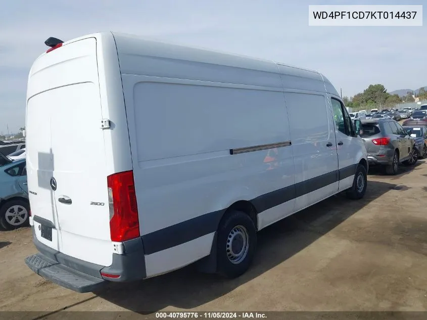 2019 Mercedes-Benz Sprinter 2500 High Roof V6 VIN: WD4PF1CD7KT014437 Lot: 40795776