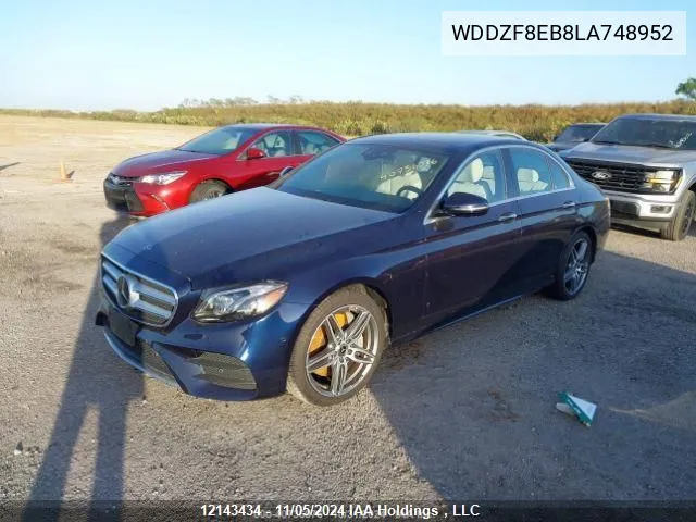 2020 Mercedes-Benz E -Class VIN: WDDZF8EB8LA748952 Lot: 12143434