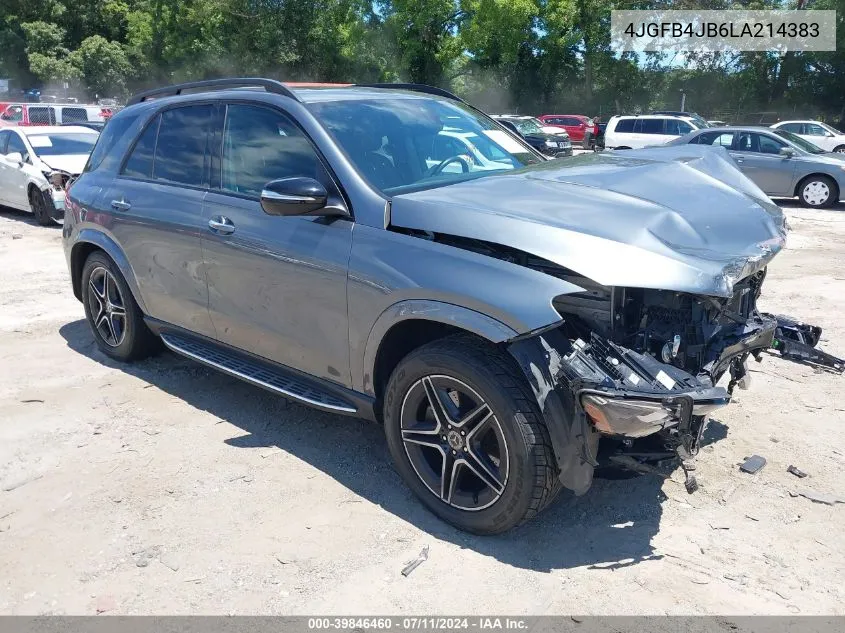 2020 Mercedes-Benz Gle 350 VIN: 4JGFB4JB6LA214383 Lot: 39846460