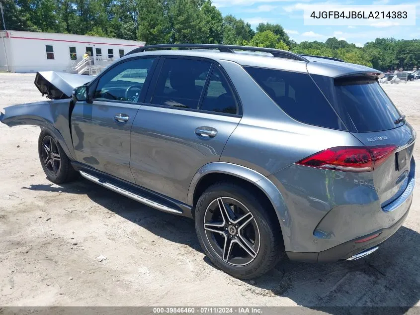 2020 Mercedes-Benz Gle 350 VIN: 4JGFB4JB6LA214383 Lot: 39846460