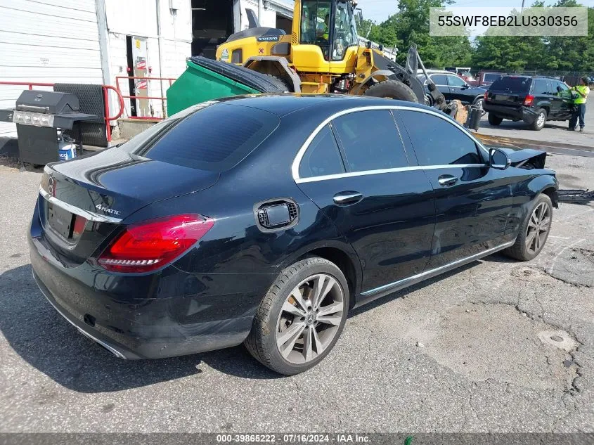 2020 Mercedes-Benz C 300 4Matic VIN: 55SWF8EB2LU330356 Lot: 39865222