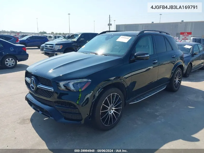 2020 Mercedes-Benz Gle 350 VIN: 4JGFB4JB3LA169791 Lot: 39994948