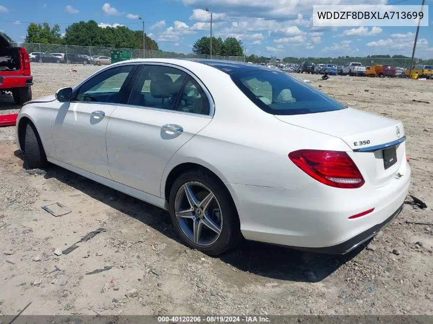 2020 Mercedes-Benz E 350 VIN: WDDZF8DBXLA713699 Lot: 40120206