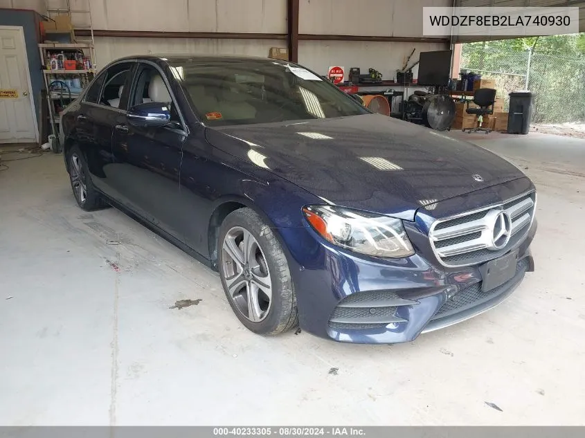 2020 Mercedes-Benz E 350 4Matic VIN: WDDZF8EB2LA740930 Lot: 40233305