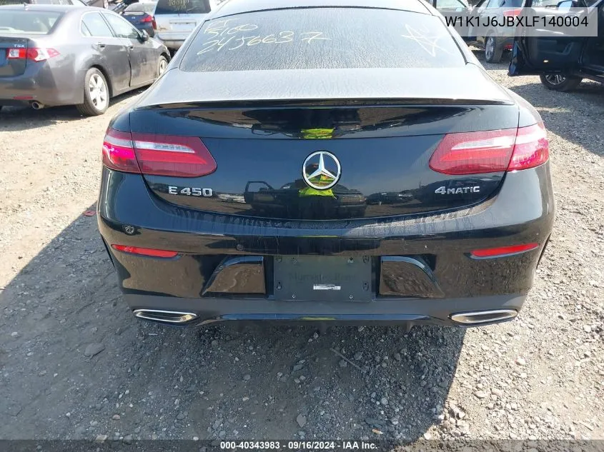 2020 Mercedes-Benz E 450 4Matic VIN: W1K1J6JBXLF140004 Lot: 40343983