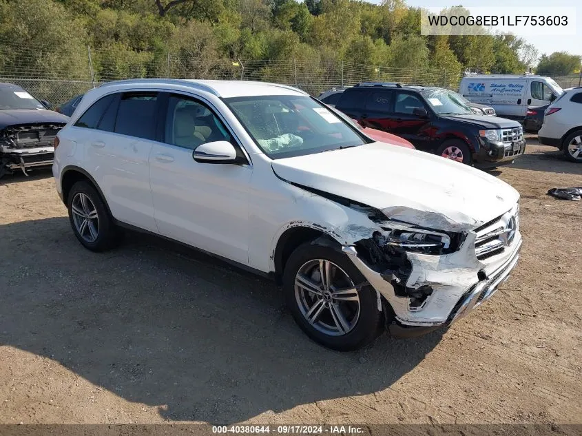 2020 Mercedes-Benz Glc 300 4Matic VIN: WDC0G8EB1LF753603 Lot: 40380644