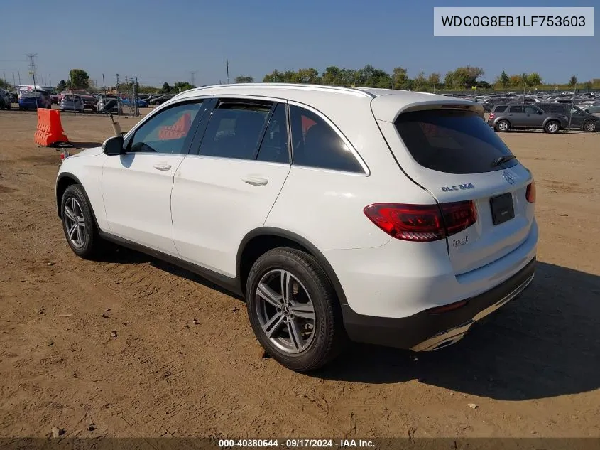 2020 Mercedes-Benz Glc 300 4Matic VIN: WDC0G8EB1LF753603 Lot: 40380644