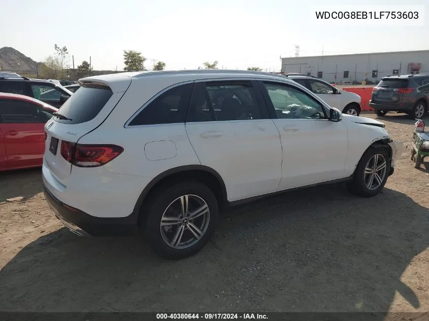 2020 Mercedes-Benz Glc 300 4Matic VIN: WDC0G8EB1LF753603 Lot: 40380644