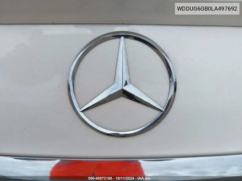 2020 Mercedes-Benz S 450 VIN: WDDUG6GB0LA497692 Lot: 40572165