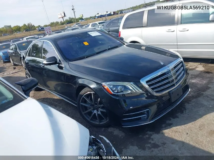 2020 Mercedes-Benz S 560 4Matic VIN: W1KUG8GB5LA569210 Lot: 40618435