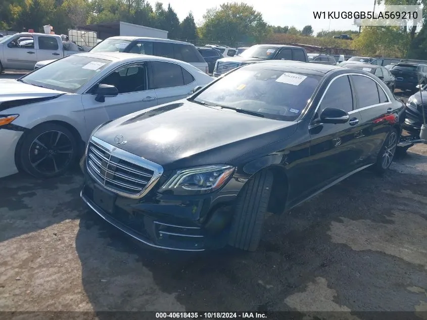 2020 Mercedes-Benz S 560 4Matic VIN: W1KUG8GB5LA569210 Lot: 40618435