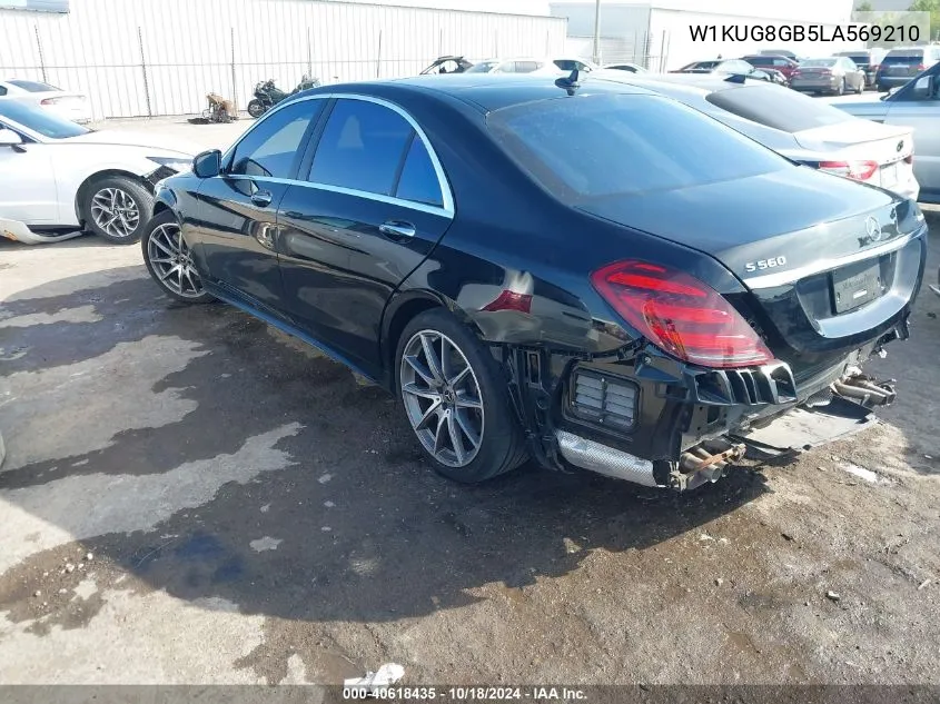 2020 Mercedes-Benz S 560 4Matic VIN: W1KUG8GB5LA569210 Lot: 40618435