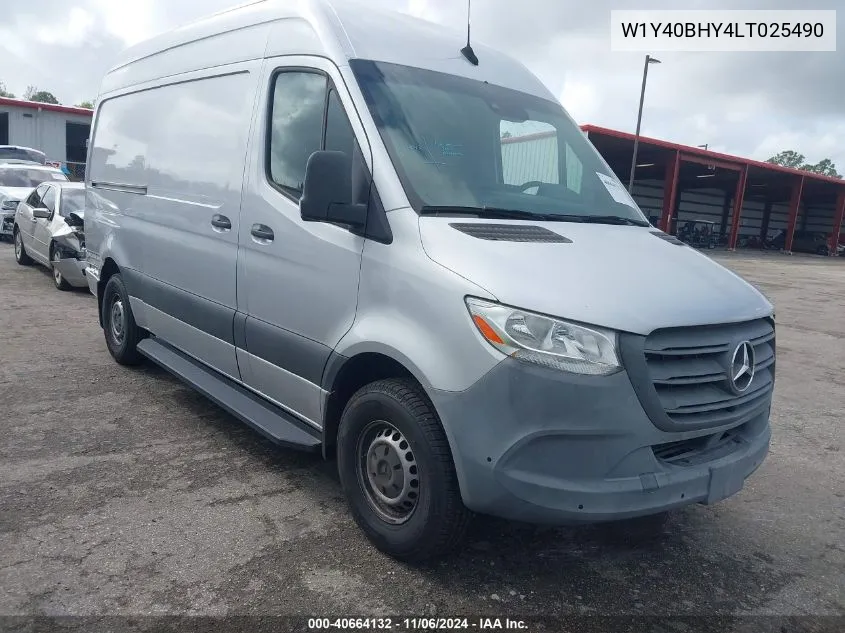 2020 Mercedes-Benz Sprinter 2500 Standard Roof I4 VIN: W1Y40BHY4LT025490 Lot: 40664132