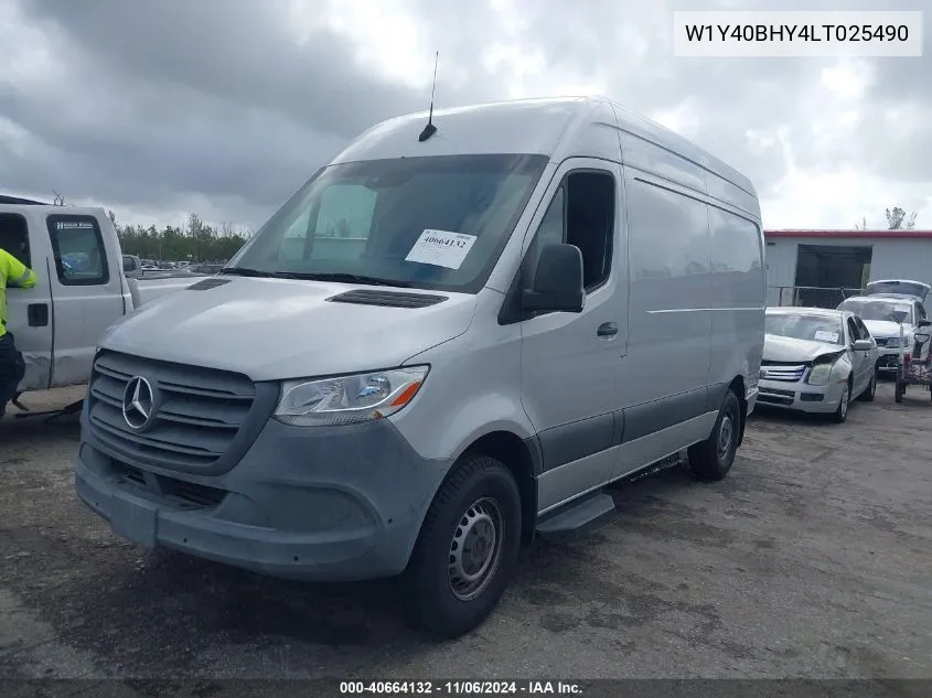 2020 Mercedes-Benz Sprinter 2500 Standard Roof I4 VIN: W1Y40BHY4LT025490 Lot: 40664132