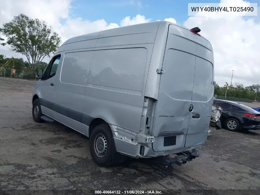 2020 Mercedes-Benz Sprinter 2500 Standard Roof I4 VIN: W1Y40BHY4LT025490 Lot: 40664132