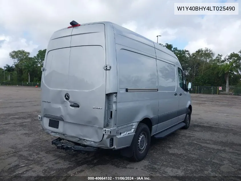 2020 Mercedes-Benz Sprinter 2500 Standard Roof I4 VIN: W1Y40BHY4LT025490 Lot: 40664132