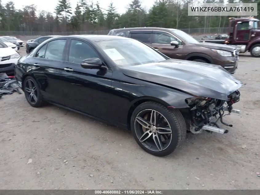 2020 Mercedes-Benz Amg E 53 4Matic VIN: W1KZF6BBXLA761419 Lot: 40680882