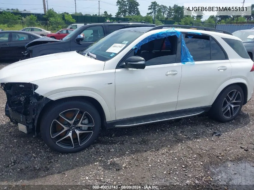 2021 Mercedes-Benz Amg Gle 53 4Matic VIN: 4JGFB6BE3MA455131 Lot: 40012743