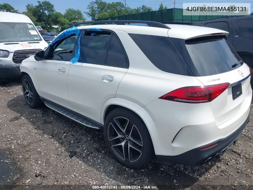 2021 Mercedes-Benz Amg Gle 53 4Matic VIN: 4JGFB6BE3MA455131 Lot: 40012743