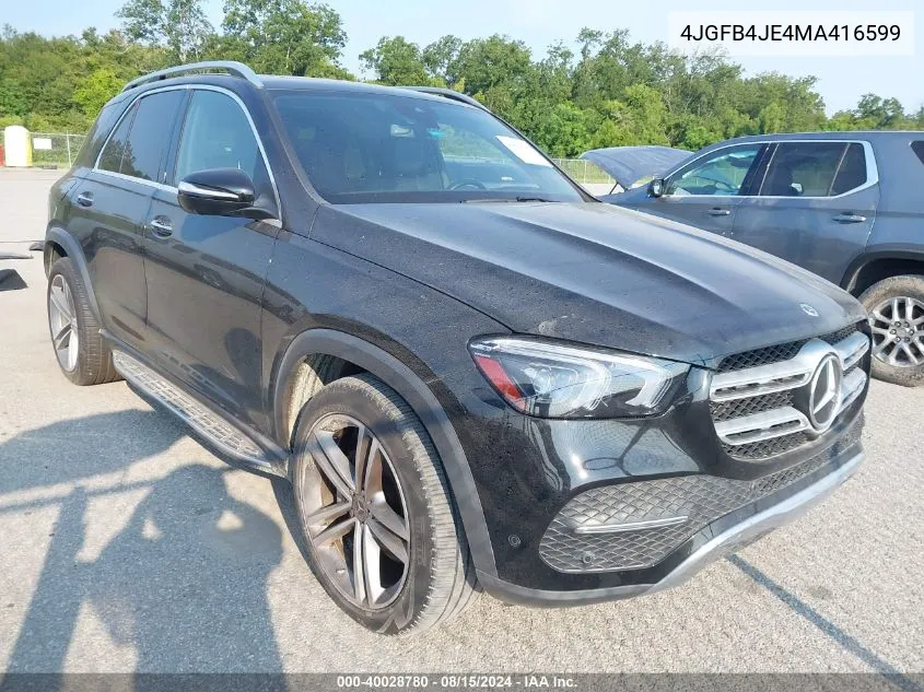 2021 Mercedes-Benz Gle 350 VIN: 4JGFB4JE4MA416599 Lot: 40028780