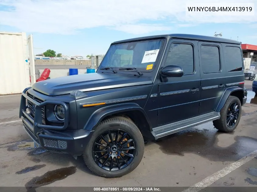 2021 Mercedes-Benz G 550 Suv VIN: W1NYC6BJ4MX413919 Lot: 40078951