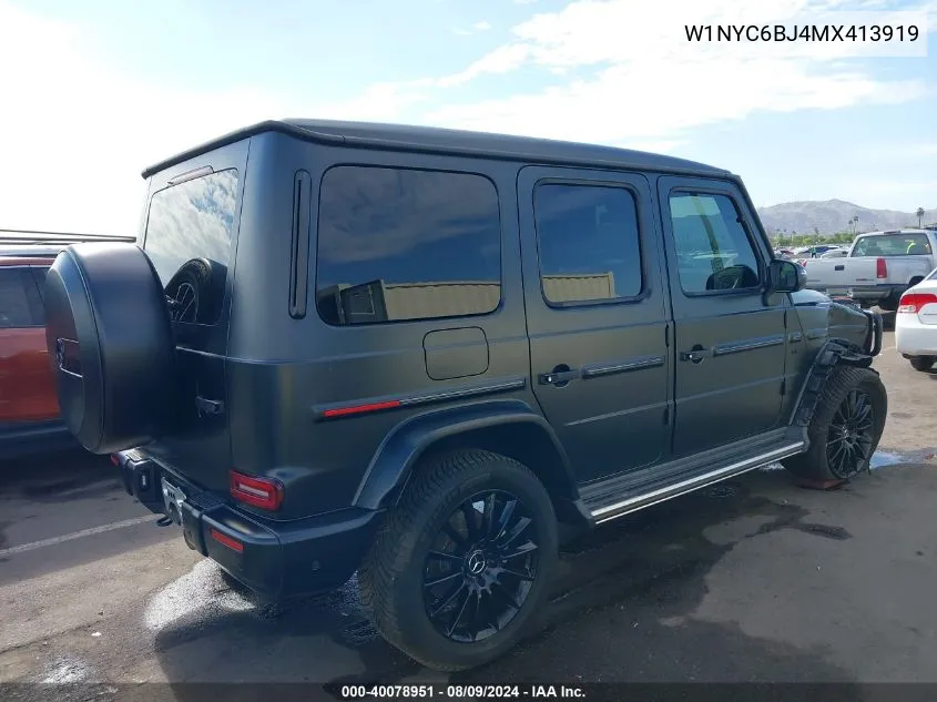 2021 Mercedes-Benz G 550 Suv VIN: W1NYC6BJ4MX413919 Lot: 40078951