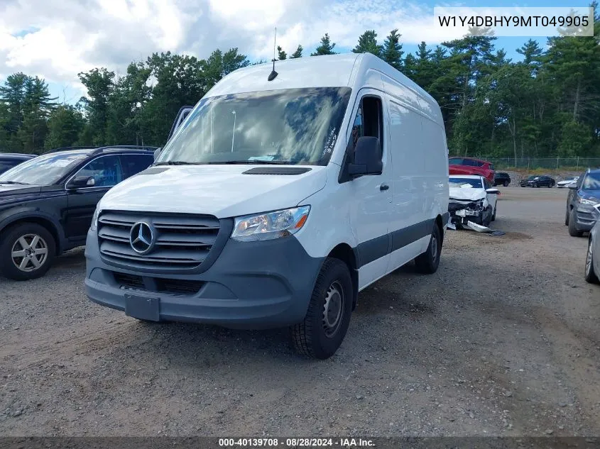 2021 Mercedes-Benz Sprinter 2500 Standard Roof I4 Diesel VIN: W1Y4DBHY9MT049905 Lot: 40139708