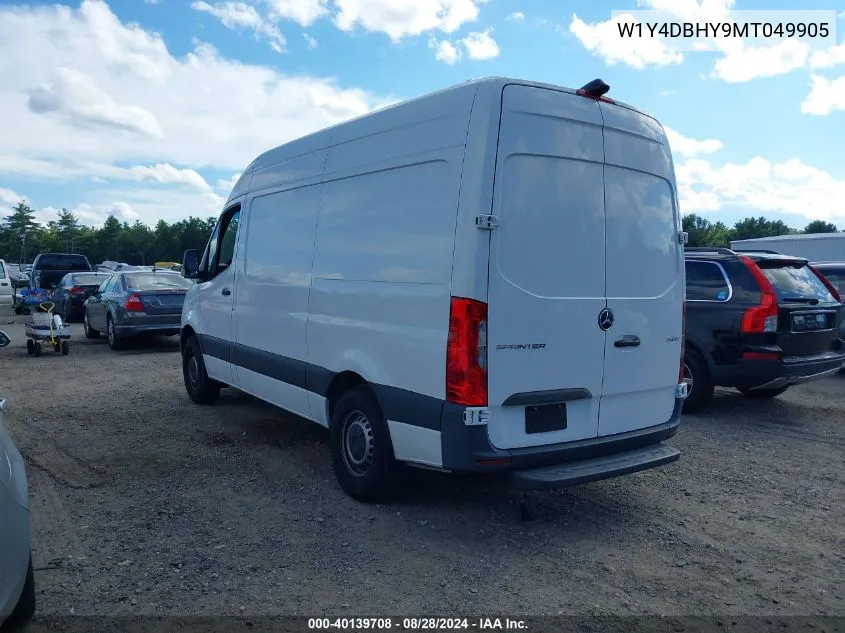 2021 Mercedes-Benz Sprinter 2500 Standard Roof I4 Diesel VIN: W1Y4DBHY9MT049905 Lot: 40139708