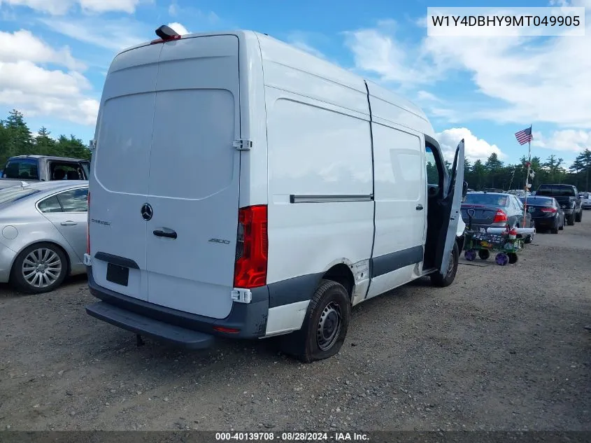 2021 Mercedes-Benz Sprinter 2500 Standard Roof I4 Diesel VIN: W1Y4DBHY9MT049905 Lot: 40139708