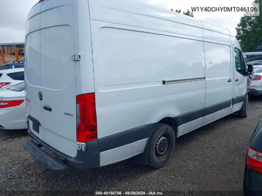 2021 Mercedes-Benz Sprinter 2500 High Roof I4 Diesel VIN: W1Y4DCHY0MT046106 Lot: 40156756