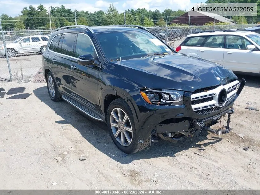 2021 Mercedes-Benz Gls 450 4Matic VIN: 4JGFF5KE5MA572059 Lot: 40173348