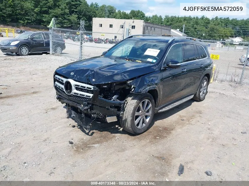 2021 Mercedes-Benz Gls 450 4Matic VIN: 4JGFF5KE5MA572059 Lot: 40173348